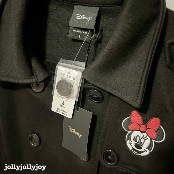 Torrid Disney Mickey & Friends Minnie Mouse Fleece Peacoat - Picture 7 of 14